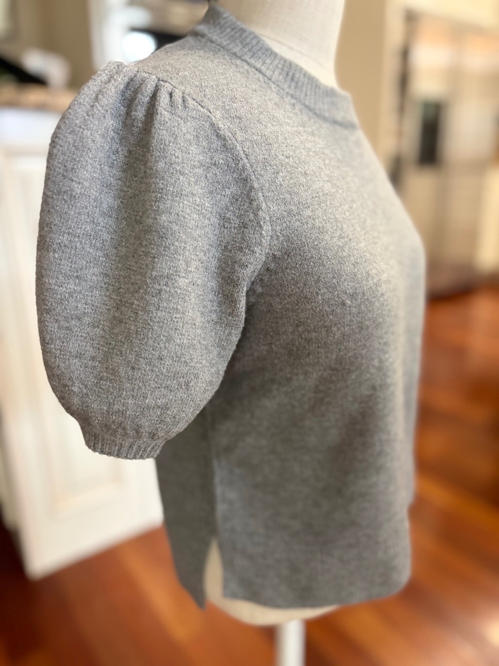 French Connection Yulia knit puff sleeve top